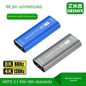 HDMI női–női bővítő/repeater, 8K60Hz támogatás, 30 m hossz, aranyozott oxigénmentes réz, modell x161