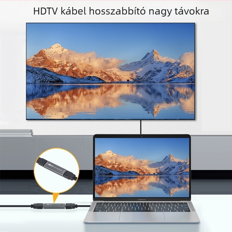 HDMI női–női bővítő/repeater, 8K60Hz támogatás, 30 m hossz, aranyozott oxigénmentes réz, modell x161