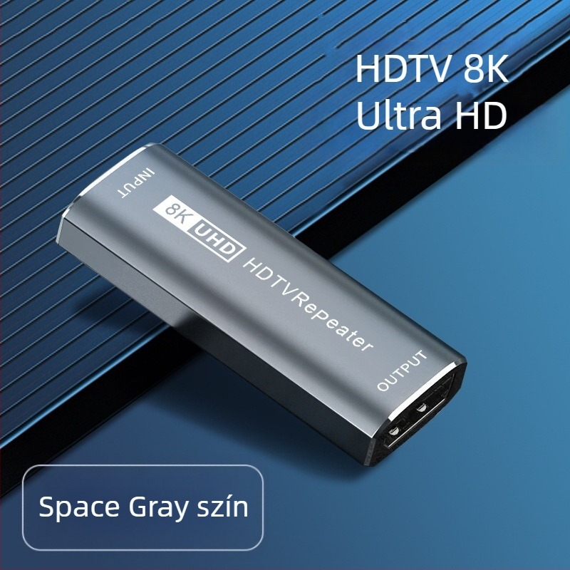 HDMI női–női bővítő/repeater, 8K60Hz támogatás, 30 m hossz, aranyozott oxigénmentes réz, modell x161