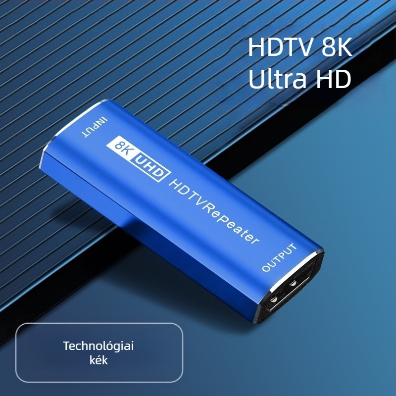 HDMI női–női bővítő/repeater, 8K60Hz támogatás, 30 m hossz, aranyozott oxigénmentes réz, modell x161
