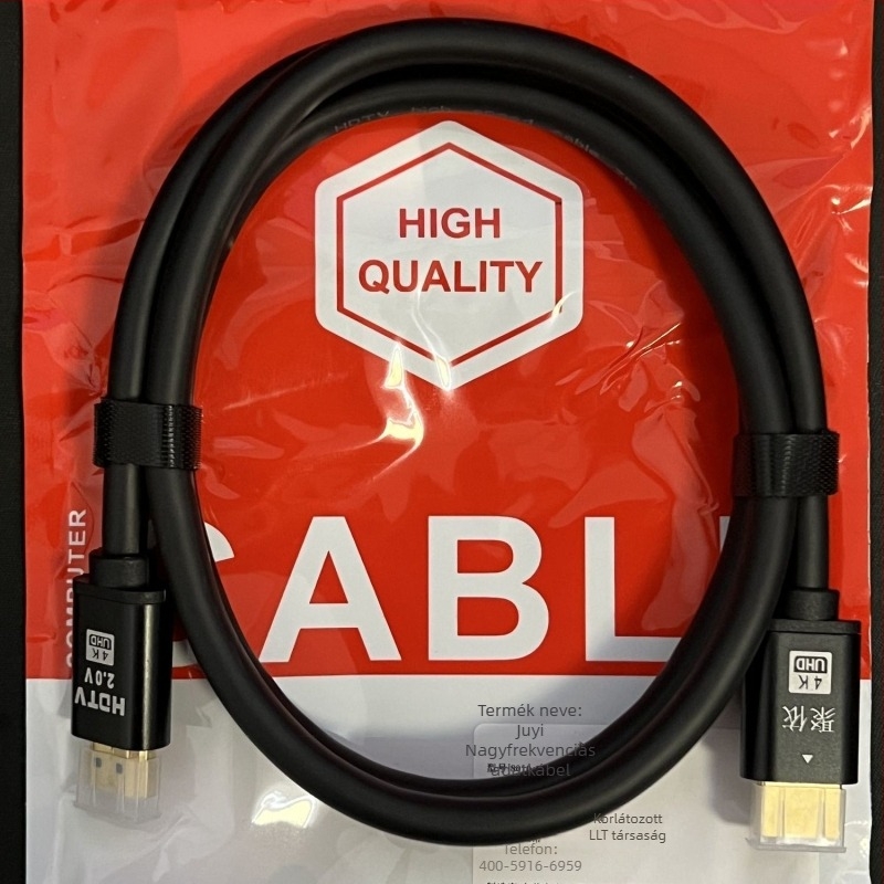 HDMI 2.0 Nagyfelbontású Kábel 4K-eszközökhöz (optikai szál; aranyozott csatlakozók; hub-alapú konverter)