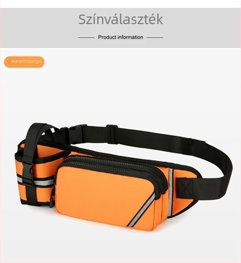 Új sportos deréktáska vízszállító palacktartóval, többfunkciós futó táska, vízálló, uniszex, kültéri edzéshez, túrázáshoz és hegymászáshoz.
