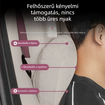 Univerzális mágneses fej- és deréktámasz párna autóhoz, Xiaomi Yu7-kompatibilis, velúr külső, töltet szintetikus rostokból