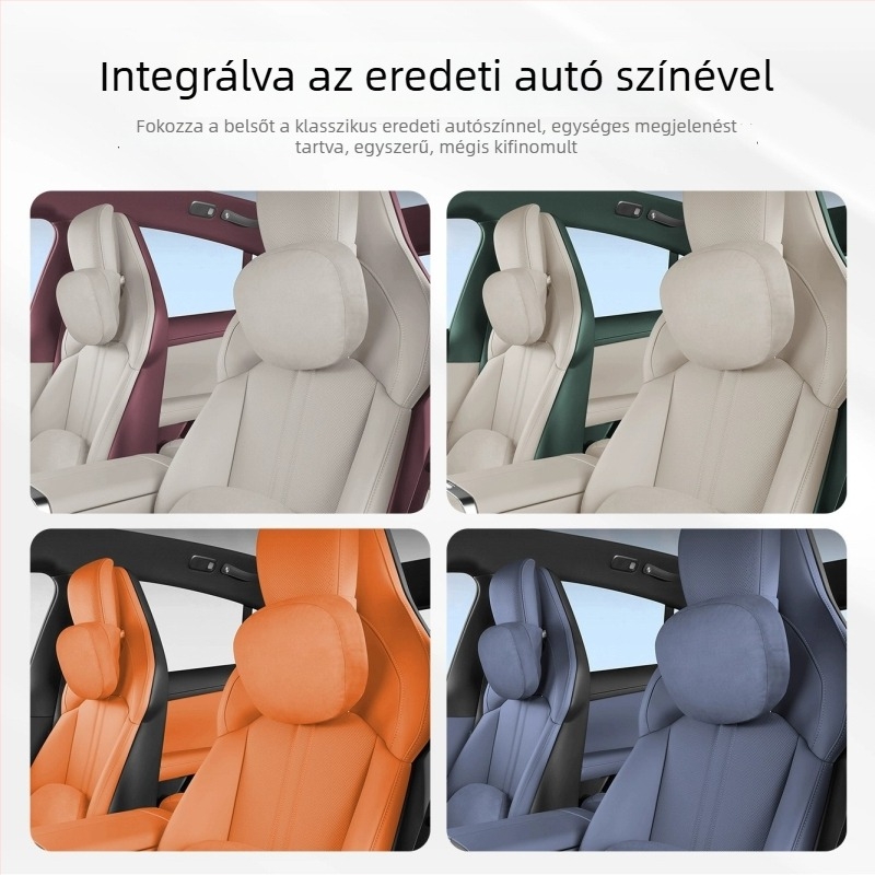 Univerzális mágneses fej- és deréktámasz párna autóhoz, Xiaomi Yu7-kompatibilis, velúr külső, töltet szintetikus rostokból