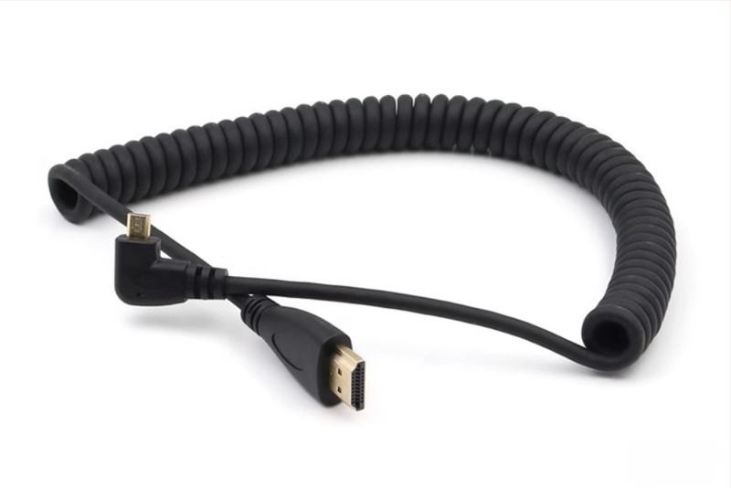 Micro HDMI – Standard HDMI adapterkábel, aranyozott érintkezők, 2 m hosszú, monitorokhoz és DSLR kamerákhoz