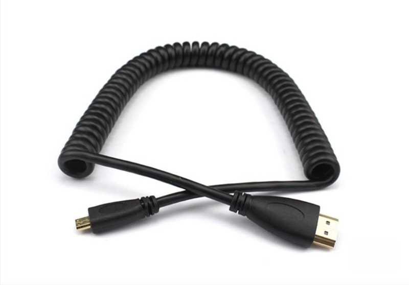 Micro HDMI – Standard HDMI adapterkábel, aranyozott érintkezők, 2 m hosszú, monitorokhoz és DSLR kamerákhoz