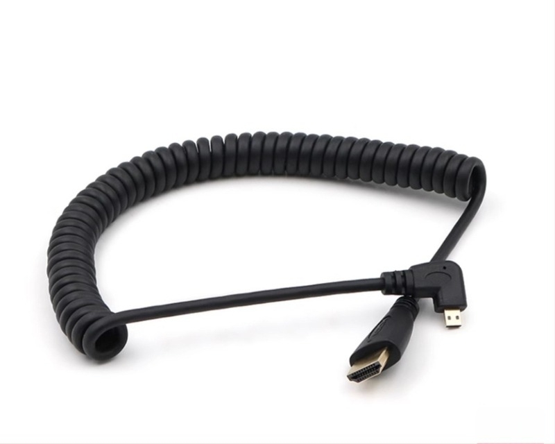 Micro HDMI – Standard HDMI adapterkábel, aranyozott érintkezők, 2 m hosszú, monitorokhoz és DSLR kamerákhoz