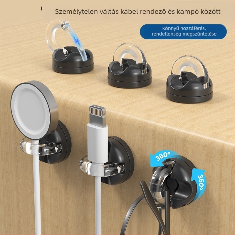 Íróasztali kábelrendező — műanyag, modern minimalist design, asztali tárolás, bevezetés 2025 télen, porálló felszerelés