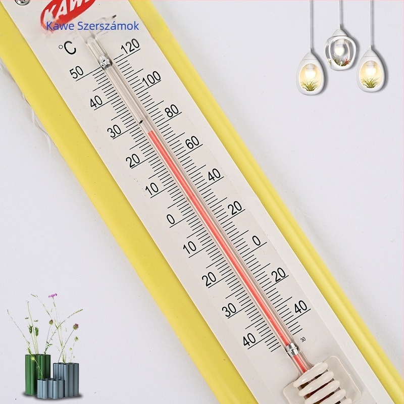 Beltéri falra szerelhető üvegházi hőmérő, modell 199, elem nélkül, páratartalom pontossága ±5% RH, hőmérséklet pontossága ±1°C