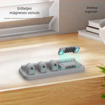 Apple-kompatibil mágneses szilikon kábelrendező asztali (CYW16) - Mágneses vonzás, Szilikon, Alap öt csipeszzel