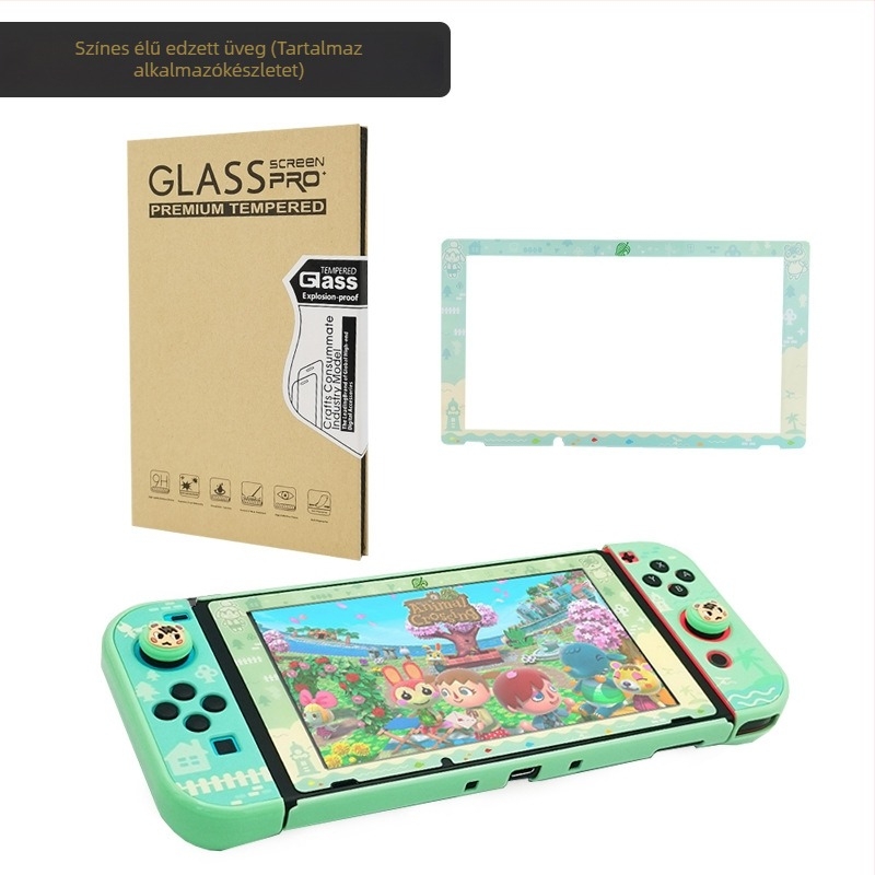 Nintendo Switchhez készült edzett üveg kijelzővédő mintával, 0,2 mm vastagság, 90% átlátszóság
