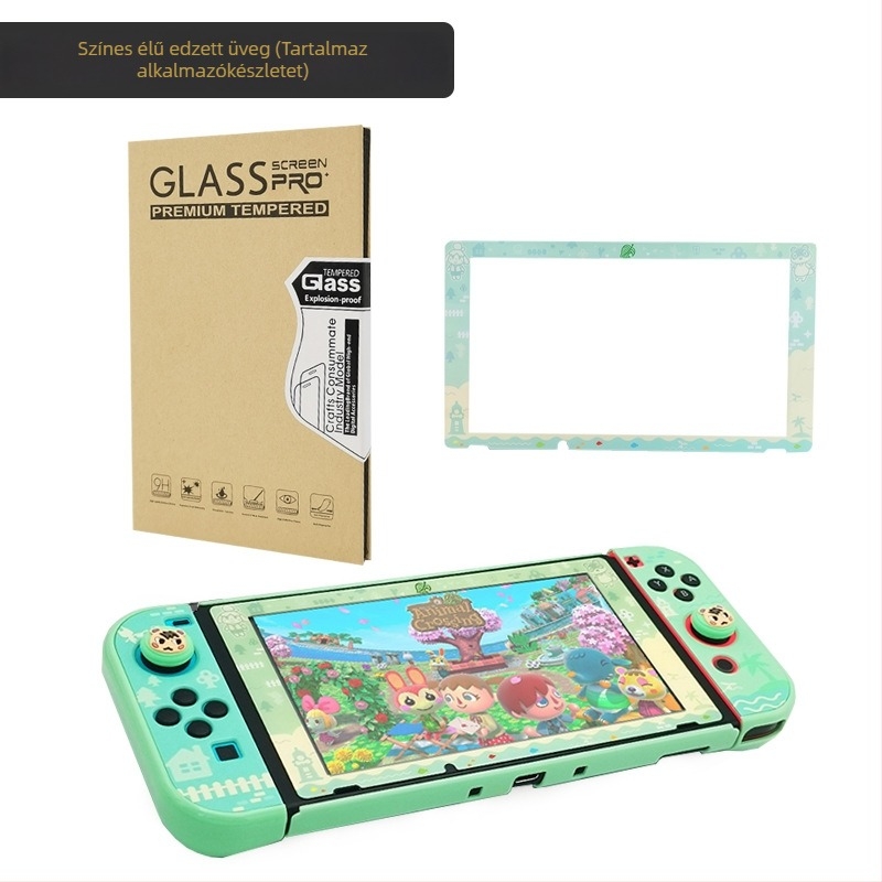 Nintendo Switchhez készült edzett üveg kijelzővédő mintával, 0,2 mm vastagság, 90% átlátszóság