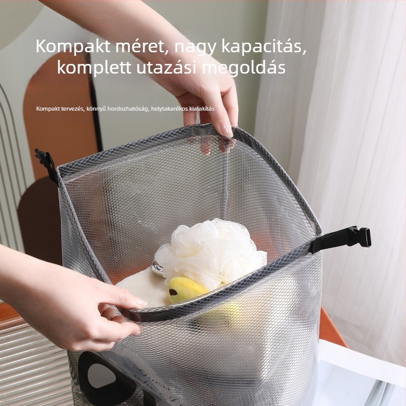 Kozmetikai táska, kubus alakú EVA anyaggal, többfunkciós, modell RY008, utazásokhoz, sminktároláshoz és hálószobai rendezéshez.