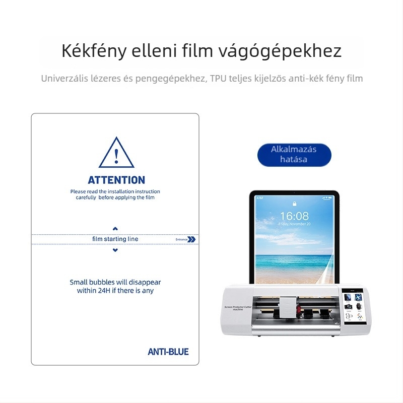 Teljes lefedettségű hidrogel kijelzővédő fólia iPhone 14 Pro Maxhoz – matt felület, kékfény védelem, anti-ujjlenyomat, porálló