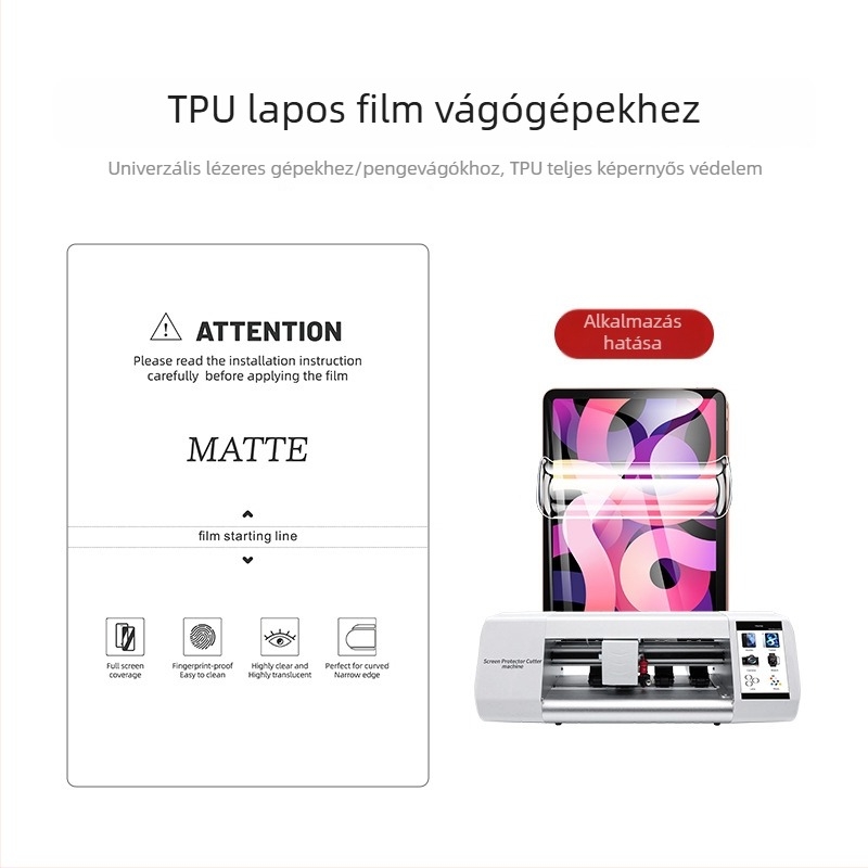 Teljes lefedettségű hidrogel kijelzővédő fólia iPhone 14 Pro Maxhoz – matt felület, kékfény védelem, anti-ujjlenyomat, porálló
