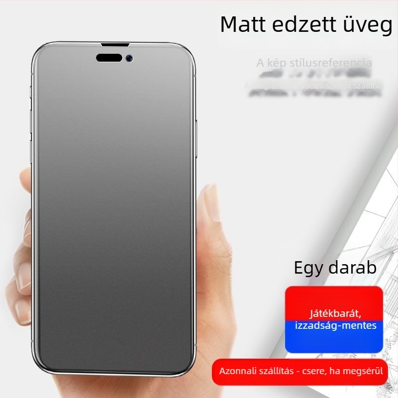 Matt edzett üveg kijelzővédő iPhone 14 Pro, 14 Pro Max, 12 Mini és iPhone X számára zöldfény szemvédővel