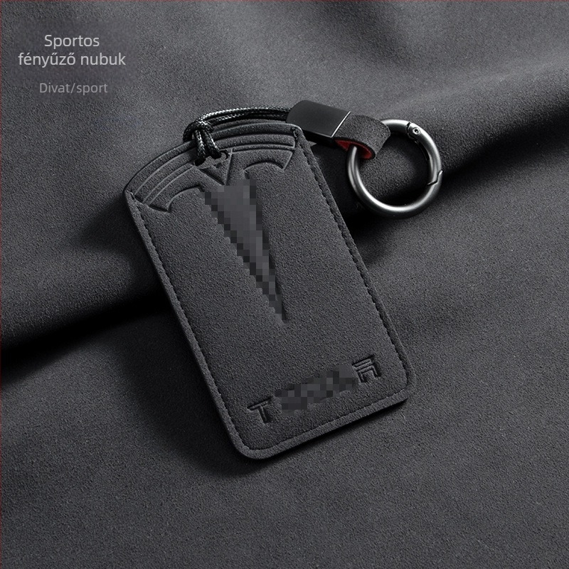 Tesla kulcs-kártya tok Model 3 és Model Y-hoz, Suede anyag, Retro stílus, Nancheng