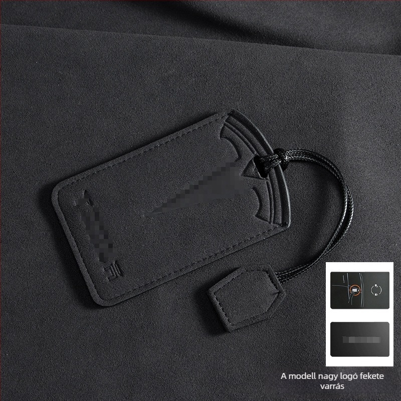 Tesla kulcs-kártya tok Model 3 és Model Y-hoz, Suede anyag, Retro stílus, Nancheng