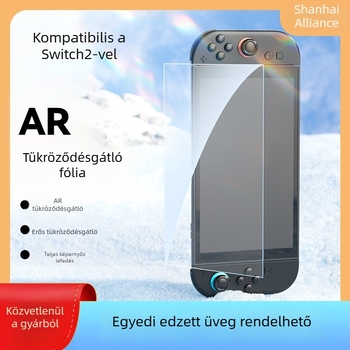Nintendo Switch 2 AR anti-reflexiós edzett üveg – teljes képernyős védő Switch 2-höz