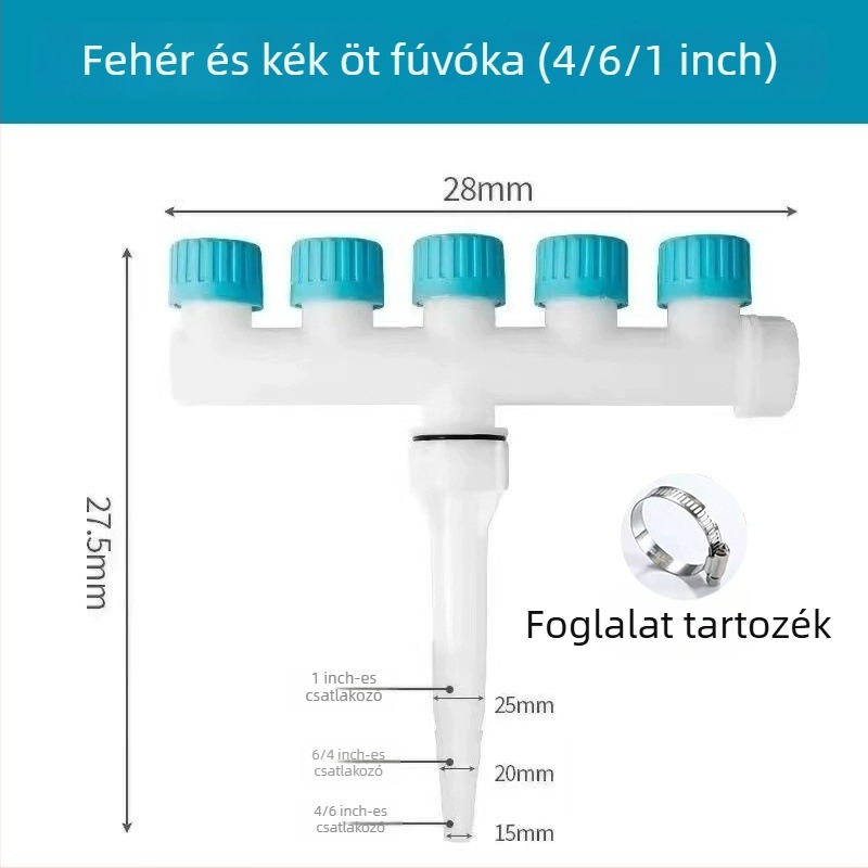 Atomizáló öntözőfej kerti és üvegházas öntözéshez, tömlőhöz illeszkedő rendszer