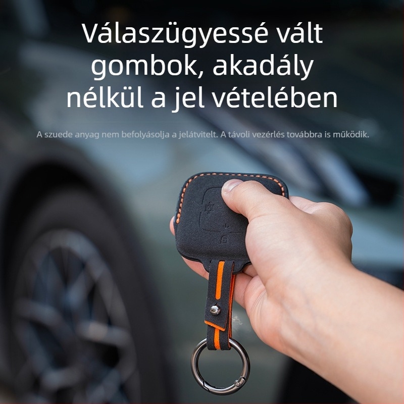 Velúr kulcstartó tok Jixi 001/007/X-hez, egyszerű stílus, testreszabható