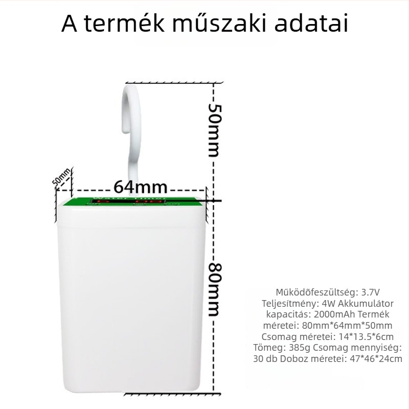 Automata időzített öntöző eszköz otthoni kerthez, csepegtető öntözés, 1.2 L/s, műanyag
