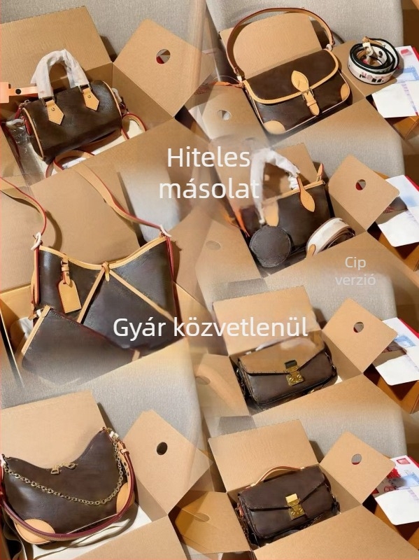 Valódi bőrből készült női válltáska baguette formában, lazító utazáshoz, vászon bélés, horizontális négyszögletes forma, fedett nyitás