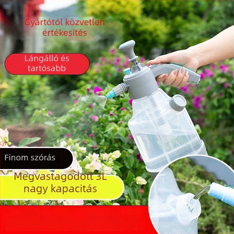 Living Together 3L műanyag permetező flakon üveg tisztításához – kanna/öntöző/zuhany típus, otthoni kertészkedéshez
