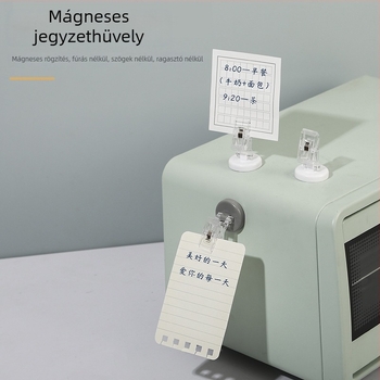 DOINN Japán stílusú mágneses jegyzet-tartó – irodai asztalhoz, anyag: mágneses műanyag, modell: 2469/2454, univerzális papírmérethez