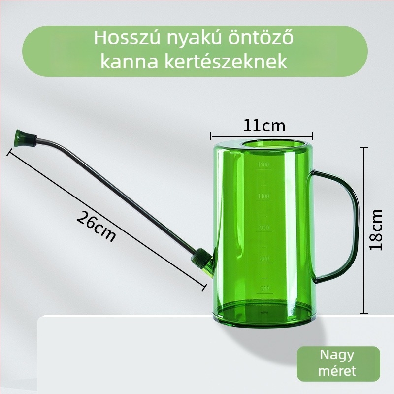 Olinze rozsdamentes acél öntözőkanna hosszú kifolyóval, nagy kapacitású kerti használatra
