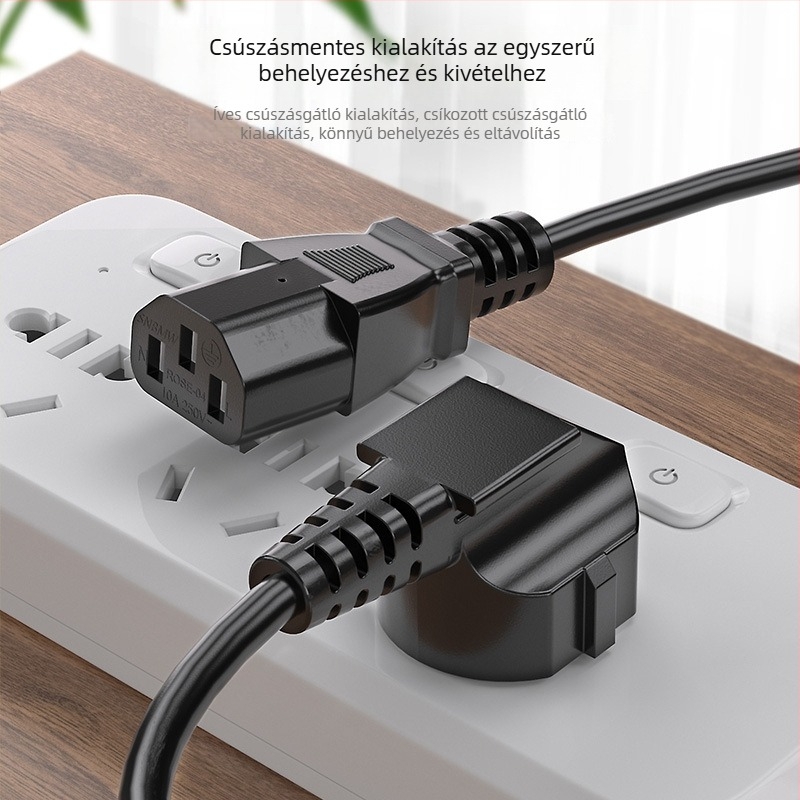 3-vezetékes univerzális tápkábel dugóval PC-hez és monitorhoz | Modell Pin Line, OEM feldolgozás, Kiadva 2024 márciusban