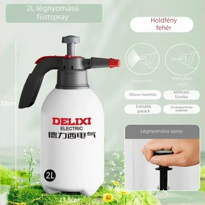 Delixi AL 2L öntöző kanna / permetező edény / zuhanyfej – PP/HDPE/ABS, kézi kerti permetező