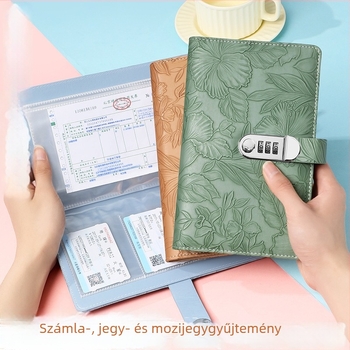 Bőrbetétlap-tartó jelszavas záródással, domborított sorozat