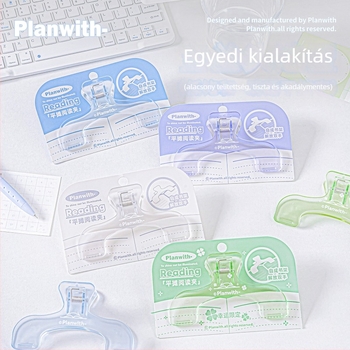 Planwith Reading Lapos Olvasó Klips – Plastmassz, Többcélú Jegyzetklips és Vizsgalevelek Mappa