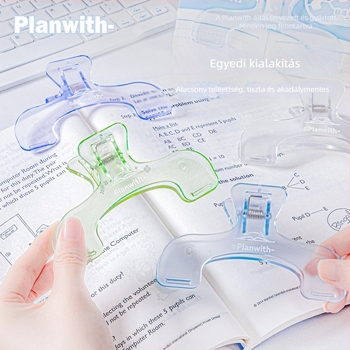 Planwith Reading Lapos Olvasó Klips – Plastmassz, Többcélú Jegyzetklips és Vizsgalevelek Mappa