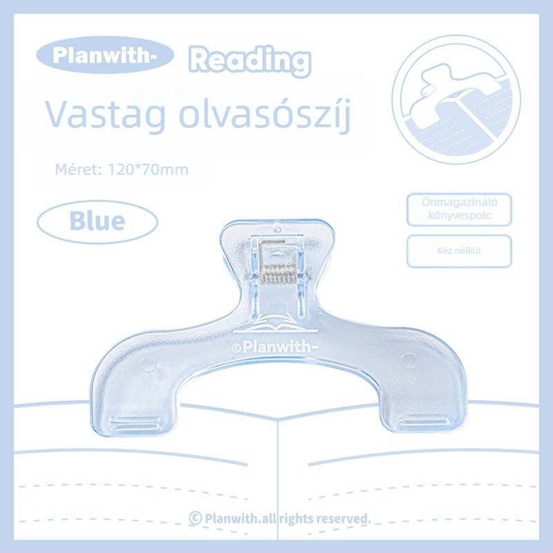 Planwith Reading Lapos Olvasó Klips – Plastmassz, Többcélú Jegyzetklips és Vizsgalevelek Mappa