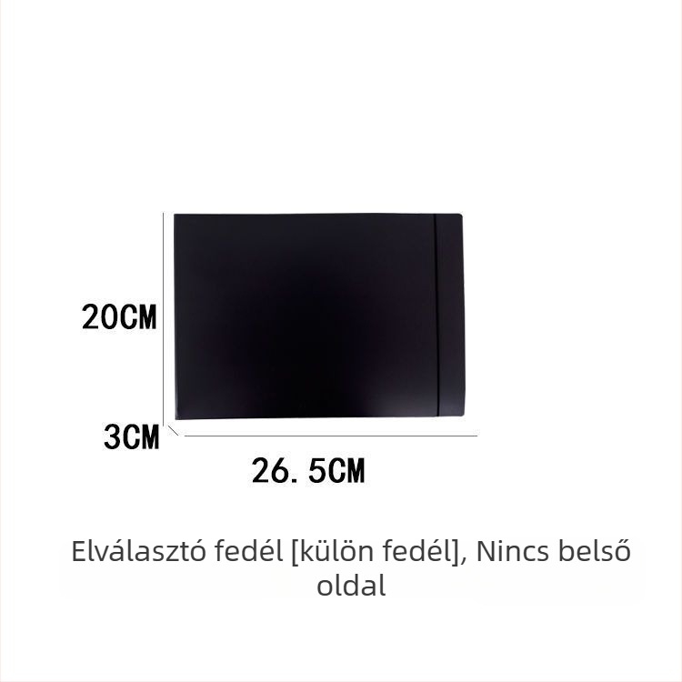 Műanyag egycsapos irattartó, vízszintes beillesztőlapokkal és többszörös átlátszó zsebekkel