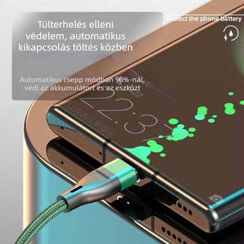 WeYoJu 3-in-1 szilikon USB adatkábel Huawei és Apple készülékekhez — Csatlakozók: Type-C, Lightning, Micro USB, Mini USB; Gyors töltés; Maximális kimeneti teljesítmény 5V