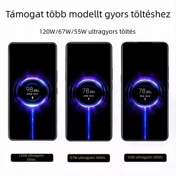 USB-C adatkábel gyors töltéshez, max. 120W, PVC burkolat, egyfejű csatlakozó