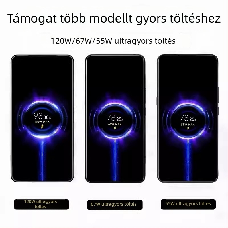 USB-C adatkábel gyors töltéshez, max. 120W, PVC burkolat, egyfejű csatlakozó