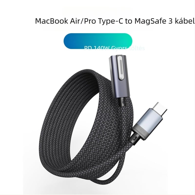 WANCORE 140W Type-C-ről MagSafe3-ra mágneses töltőkábel Apple MacBook Air/Pro számára (OEM)