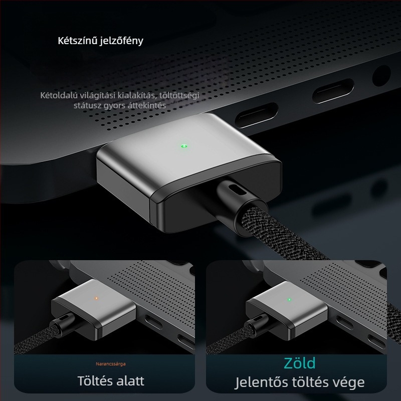 WANCORE 140W Type-C-ről MagSafe3-ra mágneses töltőkábel Apple MacBook Air/Pro számára (OEM)