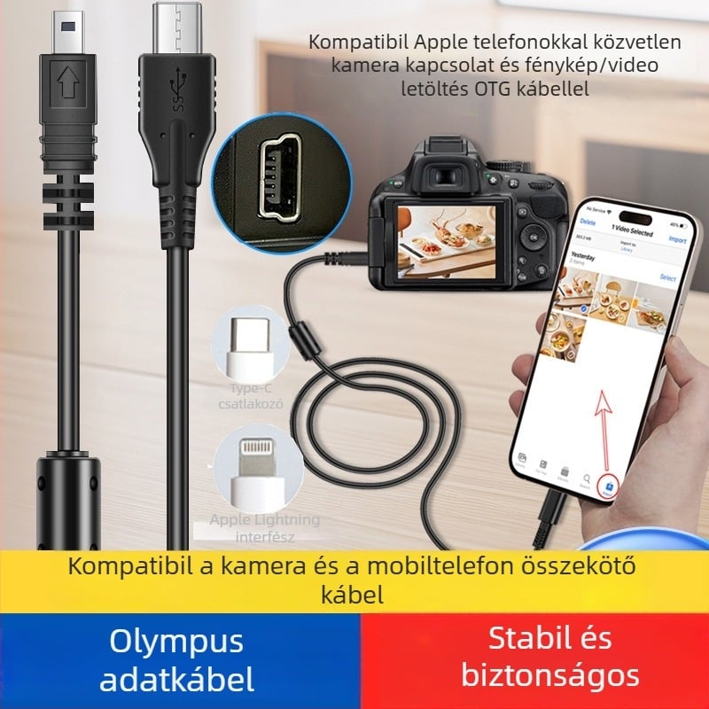 Olympus CCD kamera adatkábél, T-port sorozat, kompatibilis U300, U400, C50/60, VG110, FE100, FE170