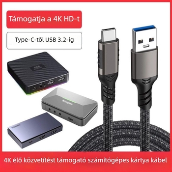 Rögzítő kártya USB 3.2 Type-C adatkábel 4K vetítéshez
