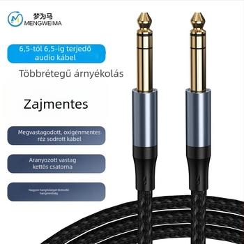 Aranyozott audio kábel, 2‑vezetős árnyékolt, ónnal bevont rézmag és oxigéntől mentes rézvezetők, digitális eszközökhöz