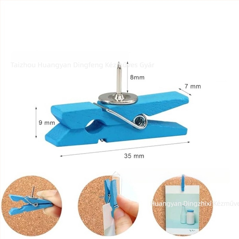 3,5 cm-es színes fa kapcsok és tűzők – óvoda téma falikellék, irodai dekoráció