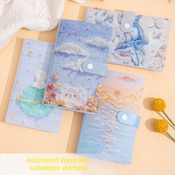 Habiter Monet-ihletésű készpénzmegtakarító könyv, átlátszó műanyag RMB bankjegy mappa