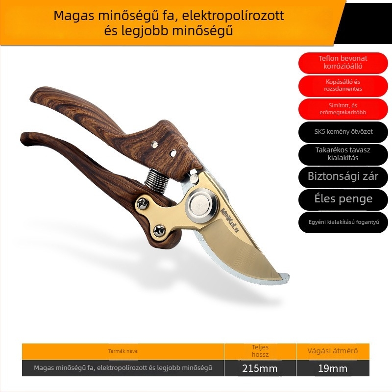 Mekla kerti metszőolló ágak és gyümölcsfák vágásához