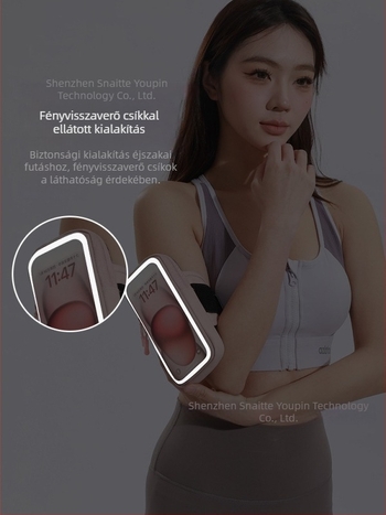Érintőképernyős telefon a karon – könnyű, uniszex futó karszalag