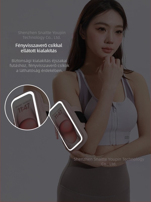 Érintőképernyős telefon a karon – könnyű, uniszex futó karszalag